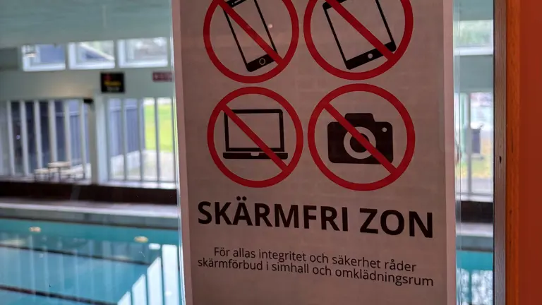Skärmfritt vid Östra simhall och omklädningsrum