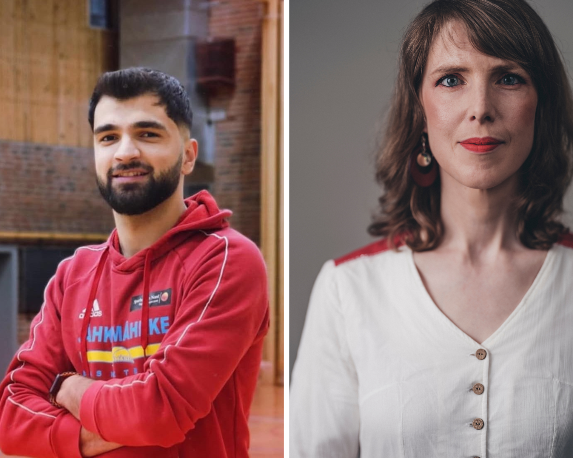 Bild på 2025 års stipendiater Mohammad Sleiman och Mirja Palo Päiviö