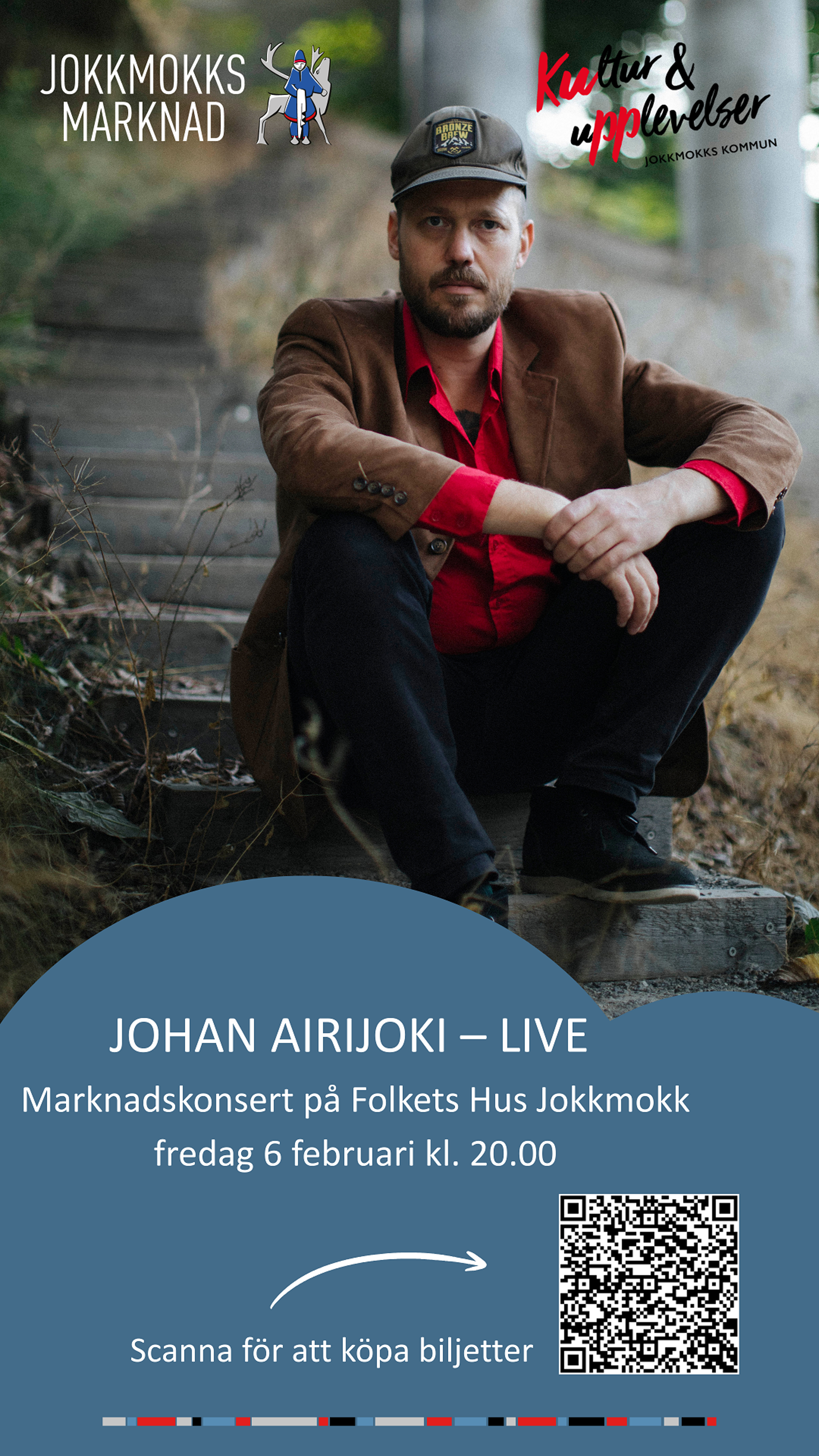 Affisch för marknadskonserten med Johan Airijoki 2026