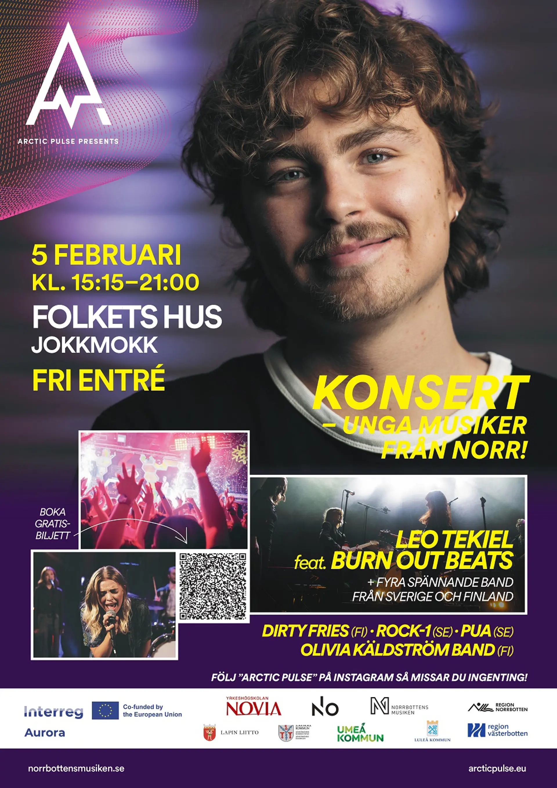 Affisch för Arctic Pulse på Jokkmokks marknad 2026.