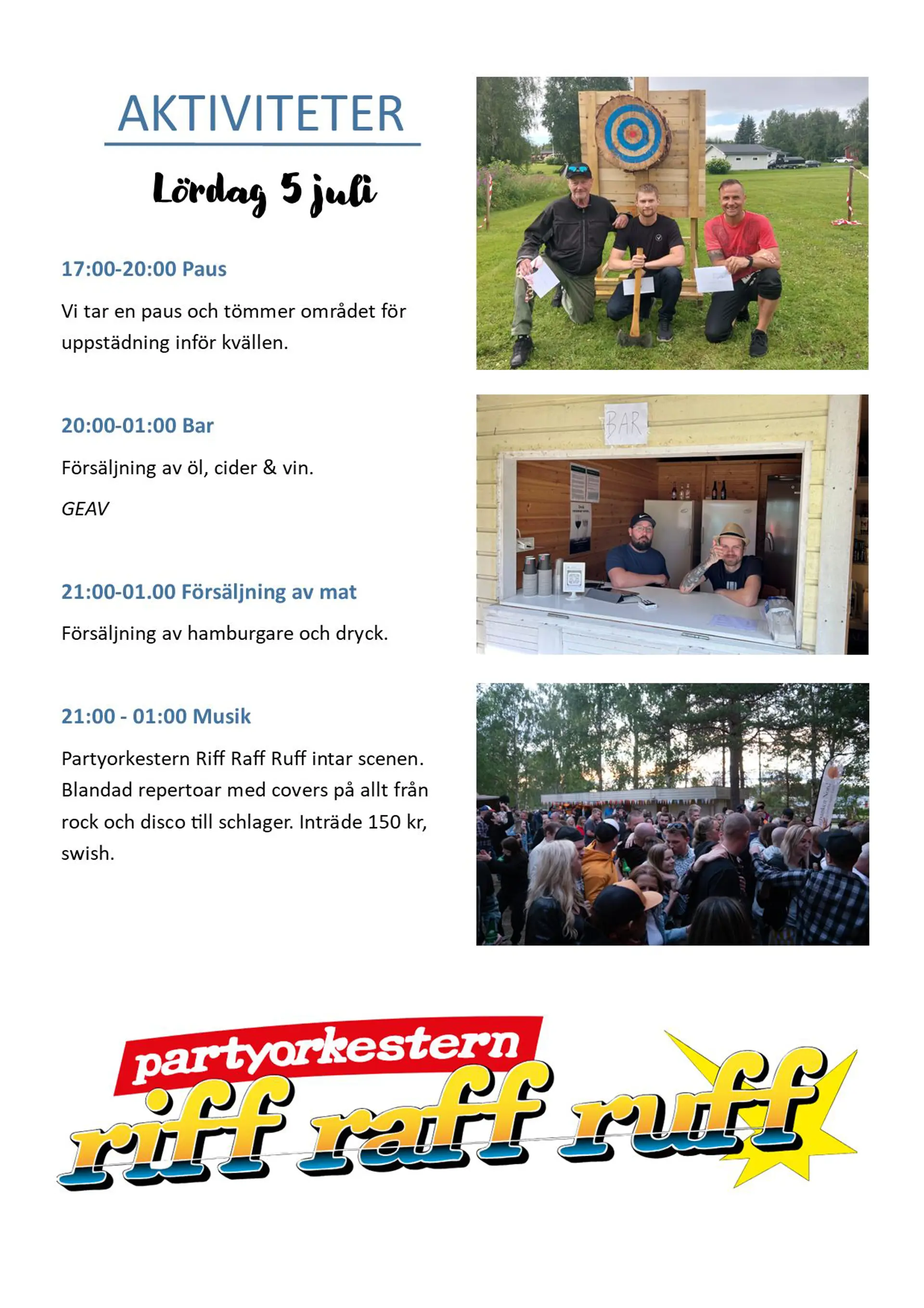 Program för lördag, del 2