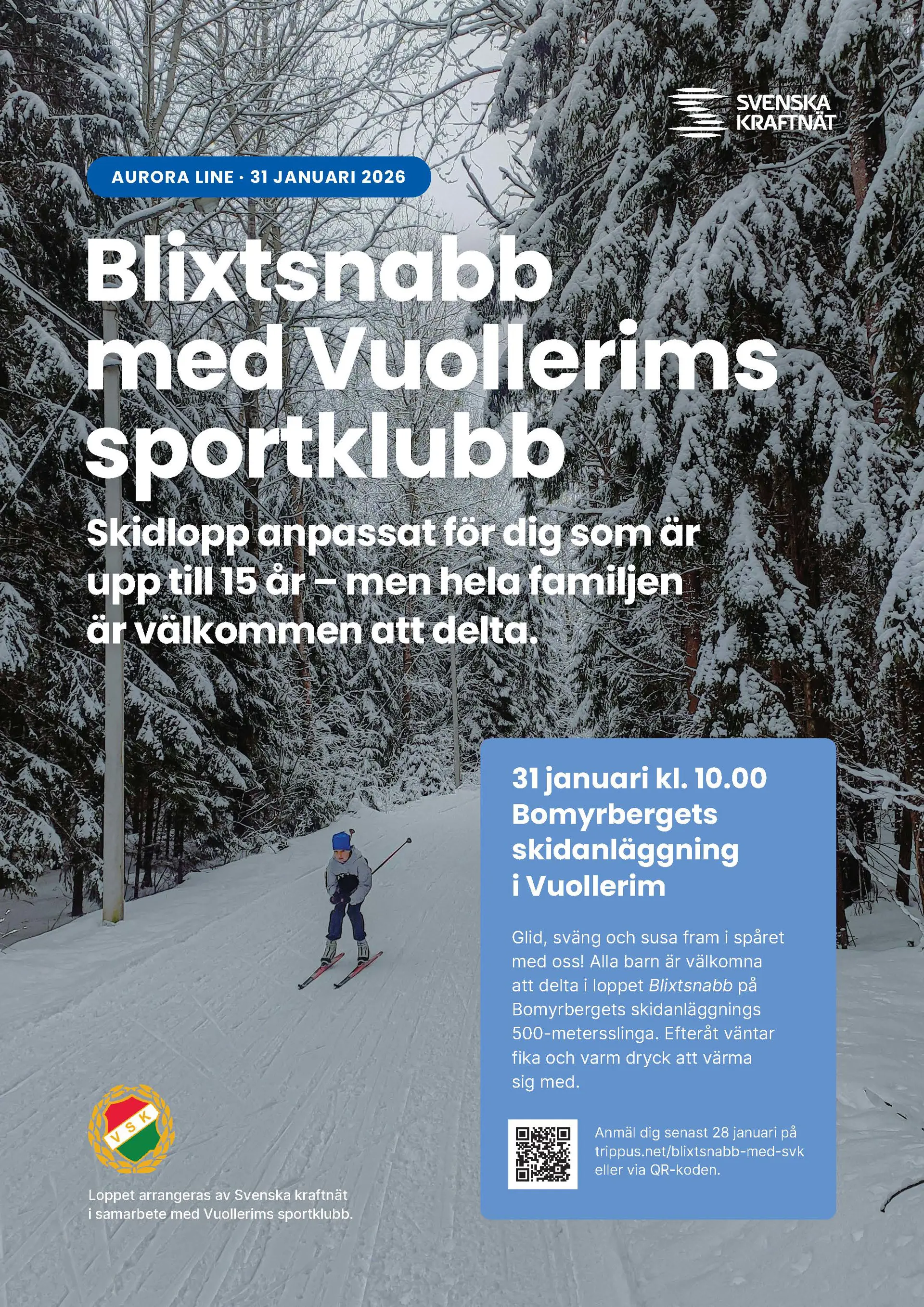 Poster för skidlopp.