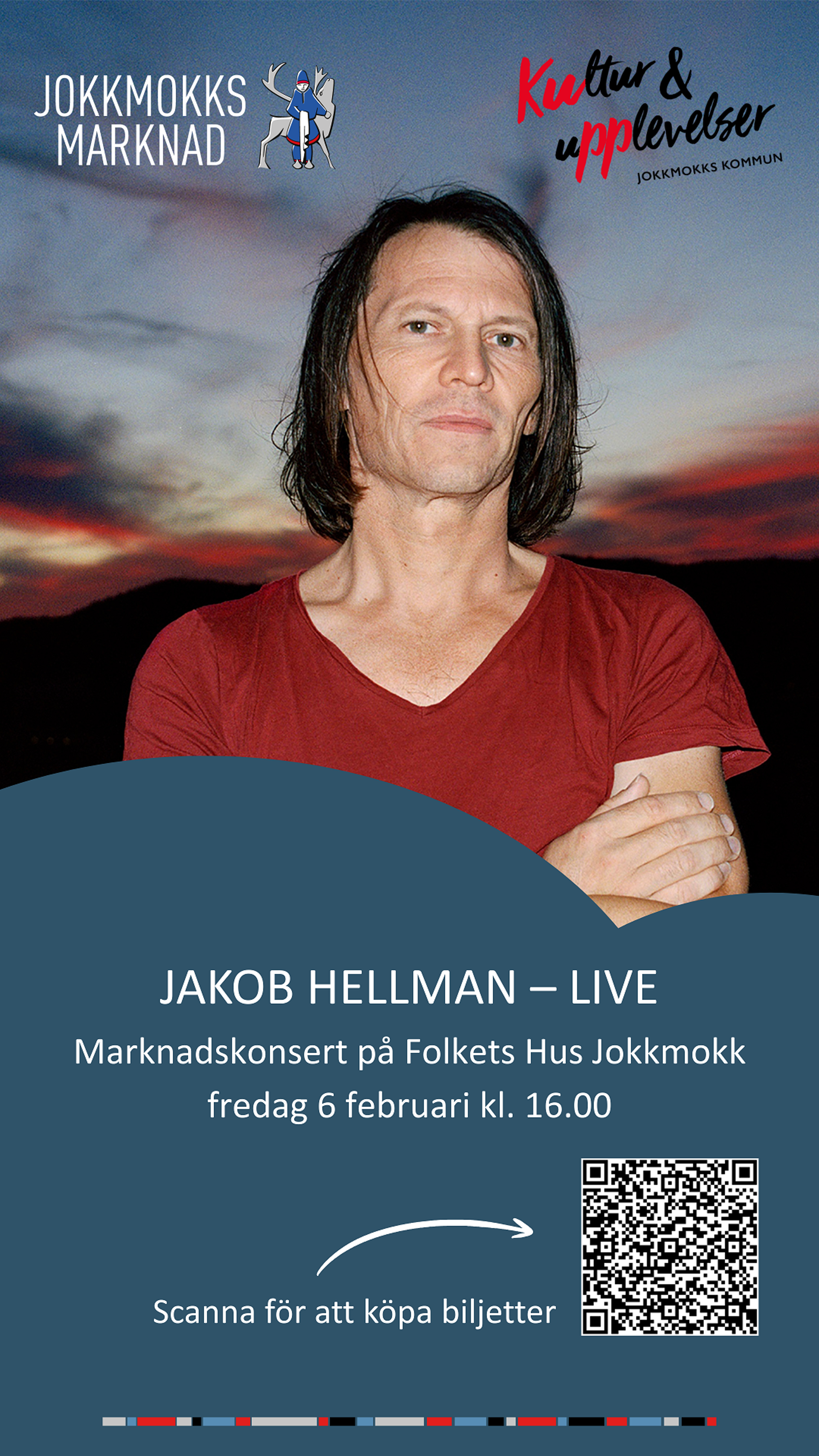 Affisch för marknadskonserten med Jakob Hellman 2026