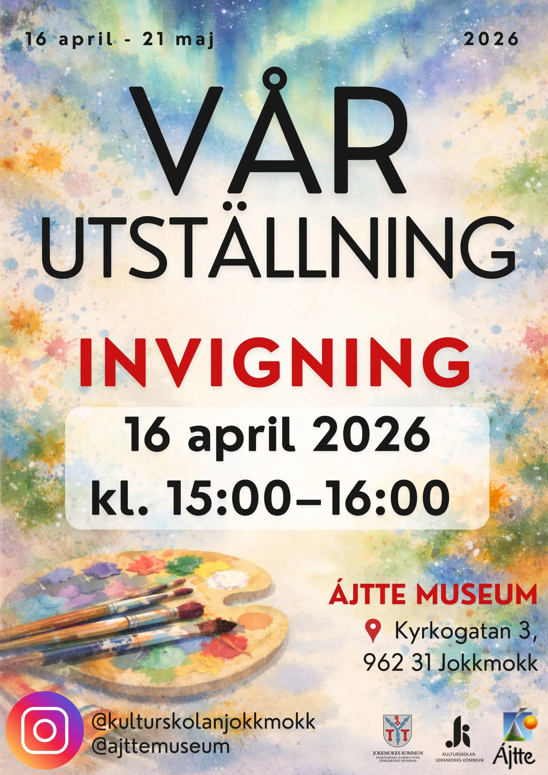 Affisch för kulturskolans vårutställning