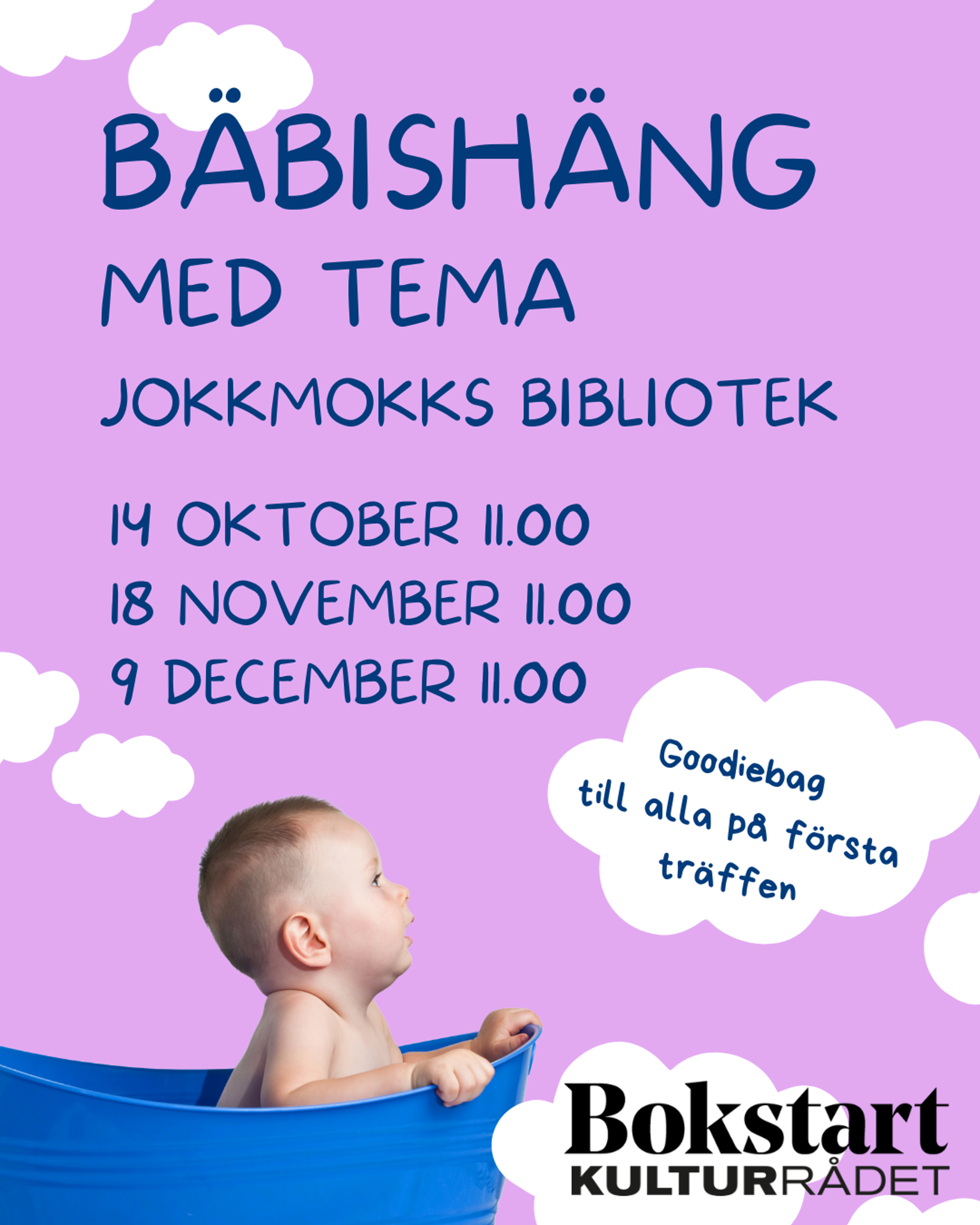 Inbjudan till Bebishäng på biblioteket hösten 2026