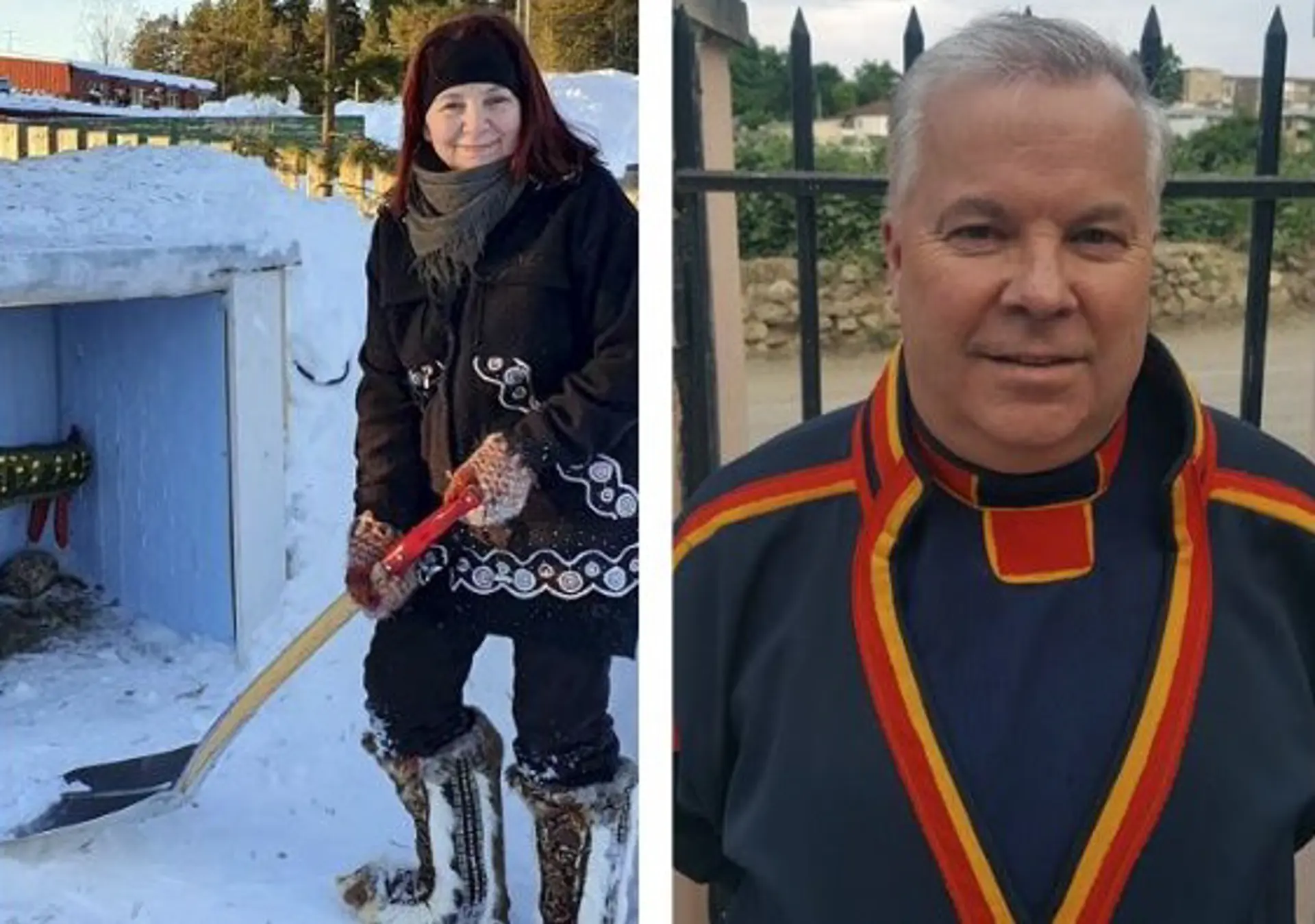 Bild på 2022 års stipendiater Ingrid Holmlund och Håkan Kuorak
