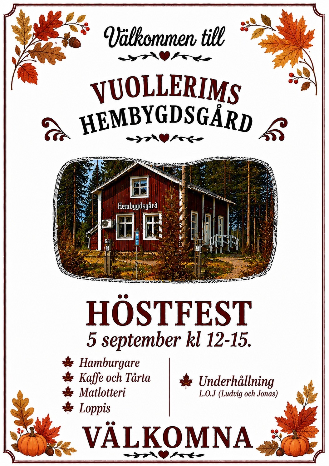 Höstfest på Vuollerims Hembygdsgård