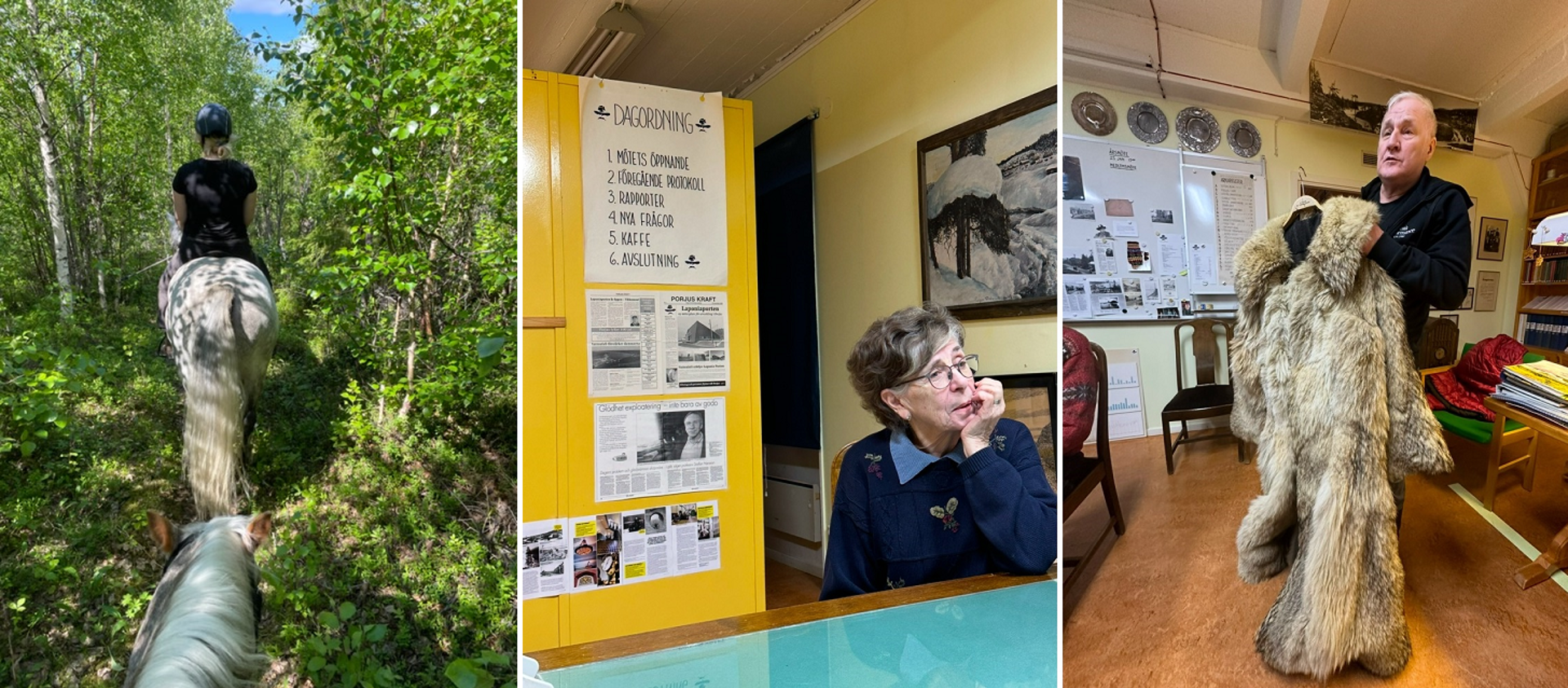 Bilder av Alvina Wikström (VRK), och Britt Marie och Lars Wallbing (Porjus Arkivkommitté)