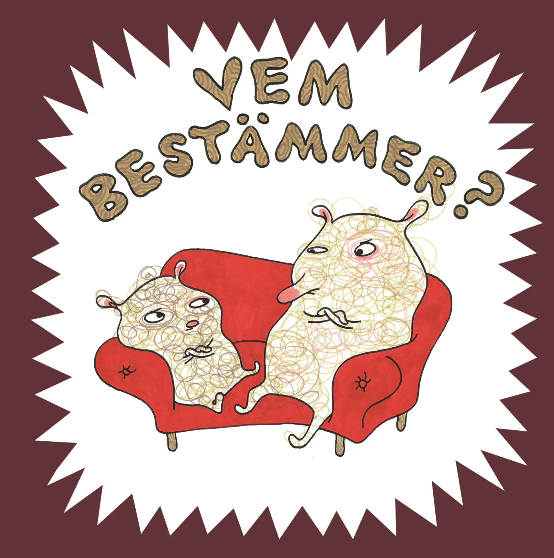 Illustration Vem bestämmer? av Stina Wirsén