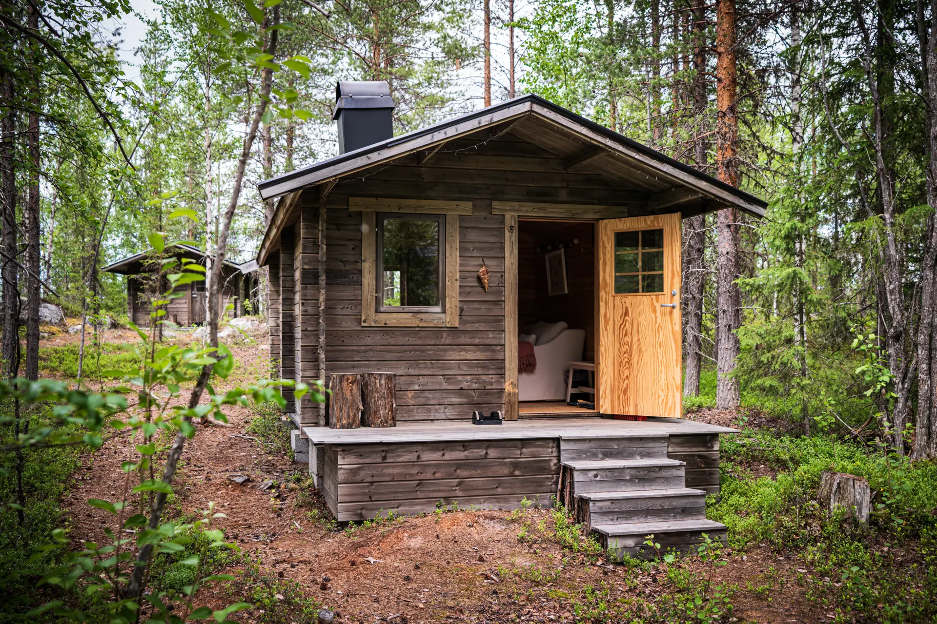 stuga i skog