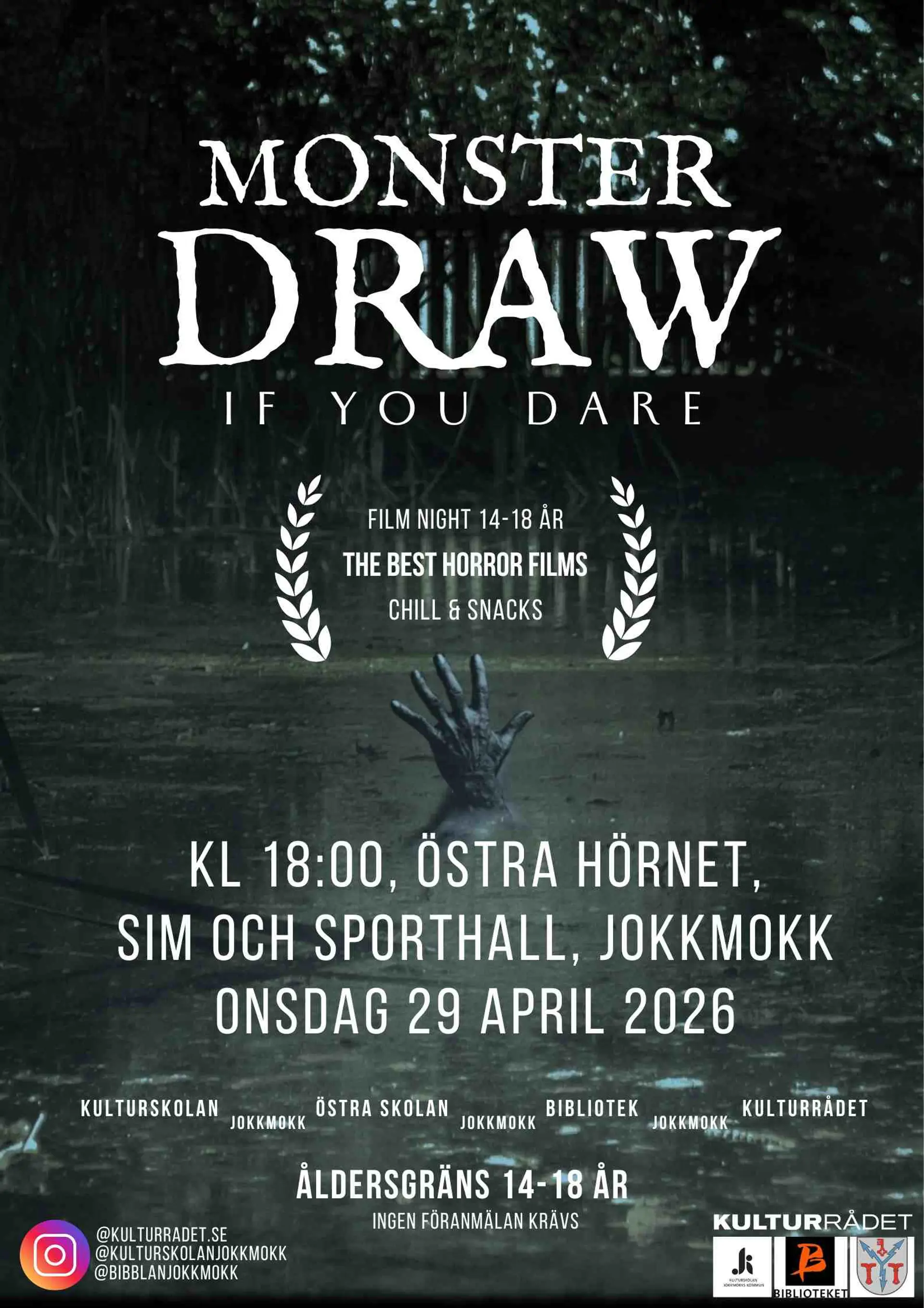 Affisch för Monster Draw april 2026