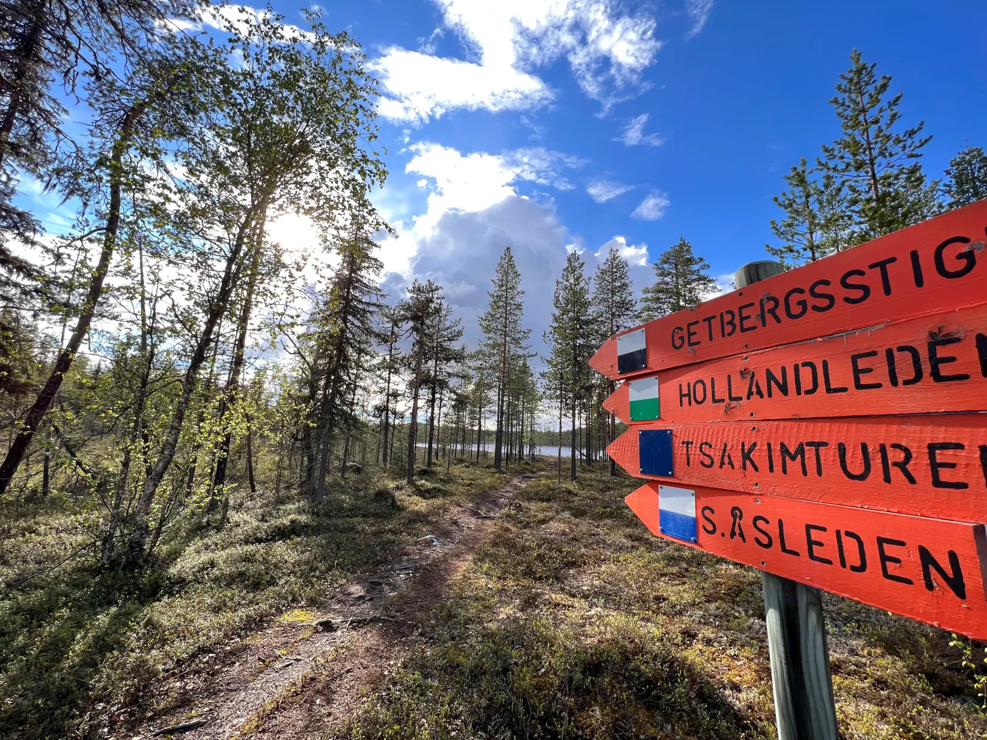 skyltar vandringsleder