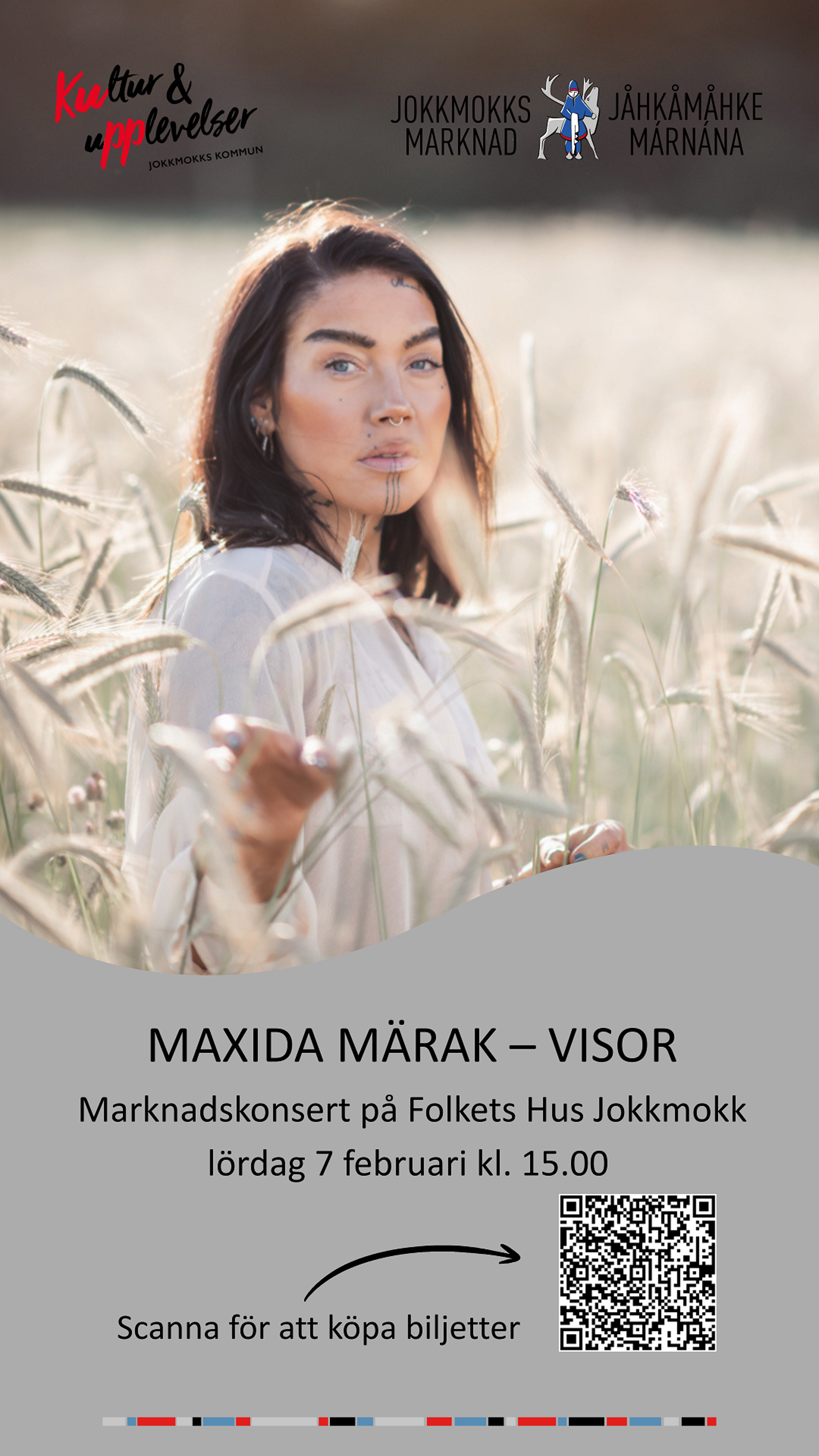 Affisch till marknadskonserten med Maxida Märak 2026