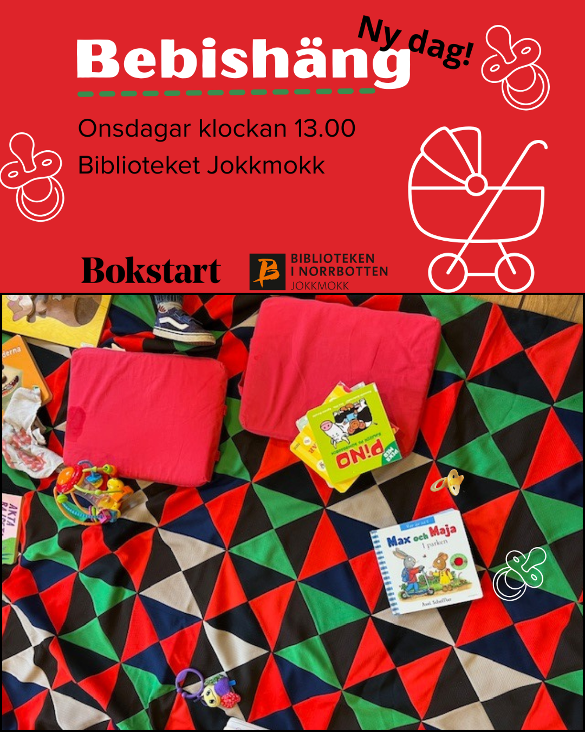 Inbjudan till Bebishäng på biblioteket