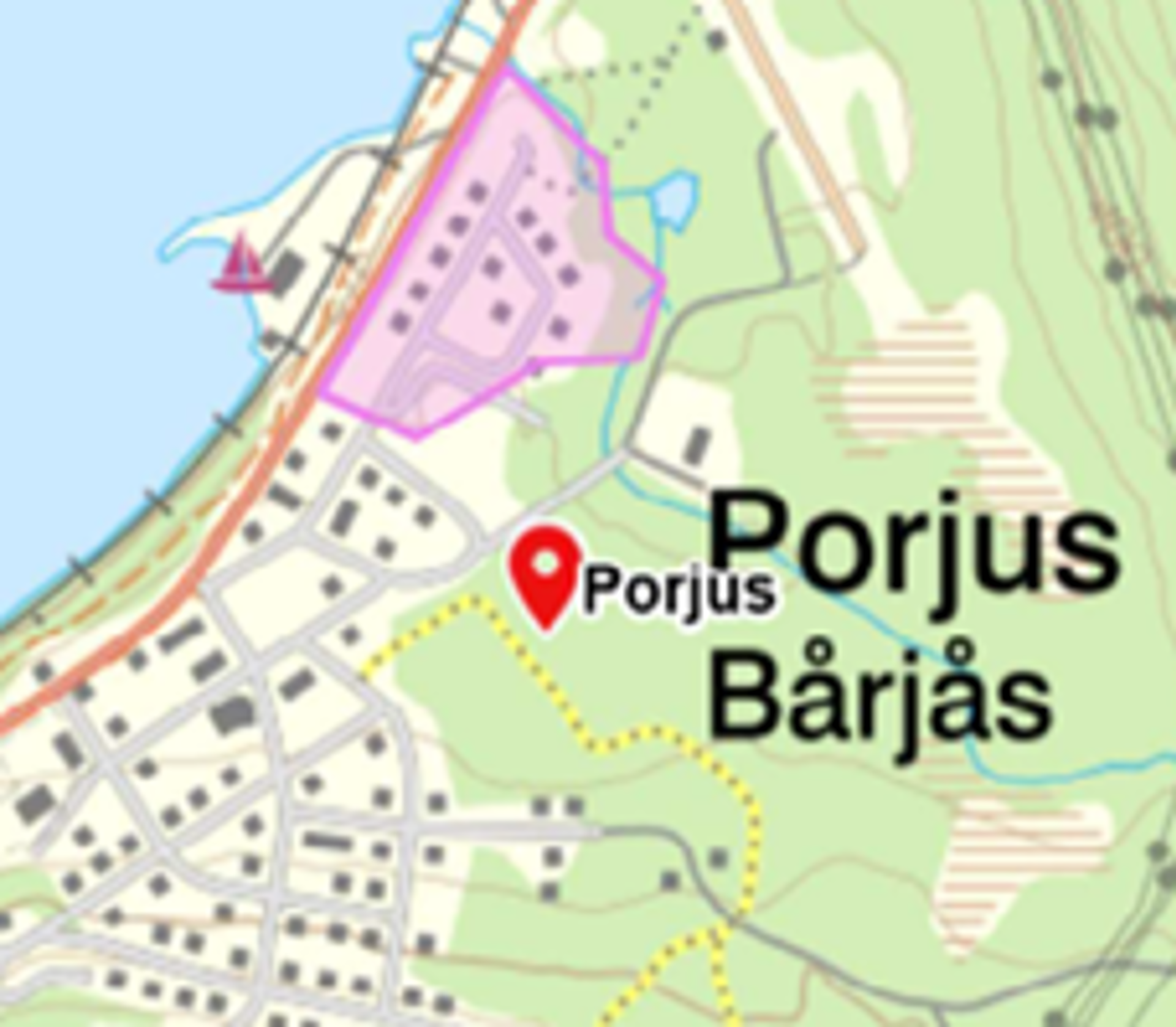 Kartbild över Porjus