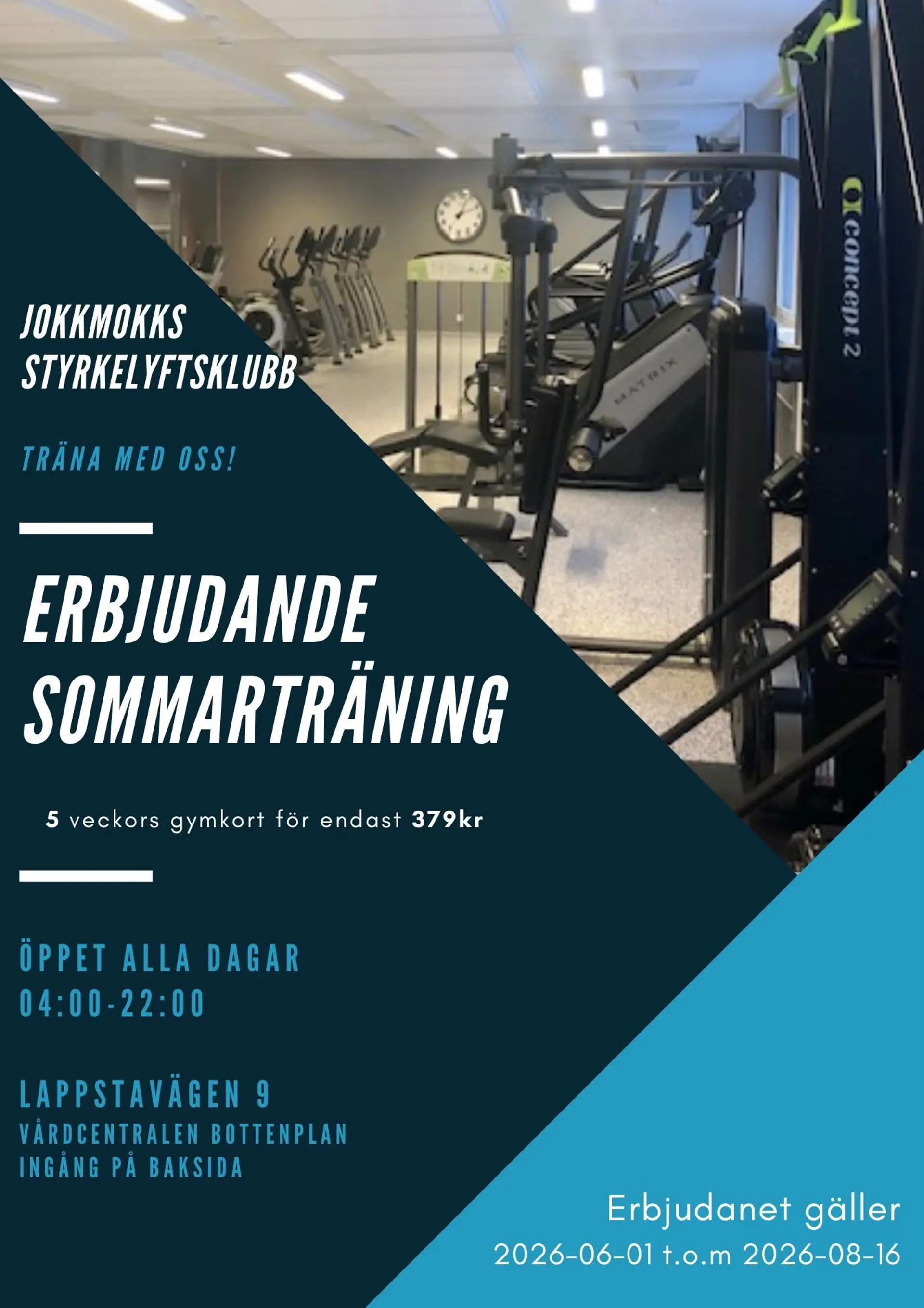 Erbjudande om sommarträning - annons