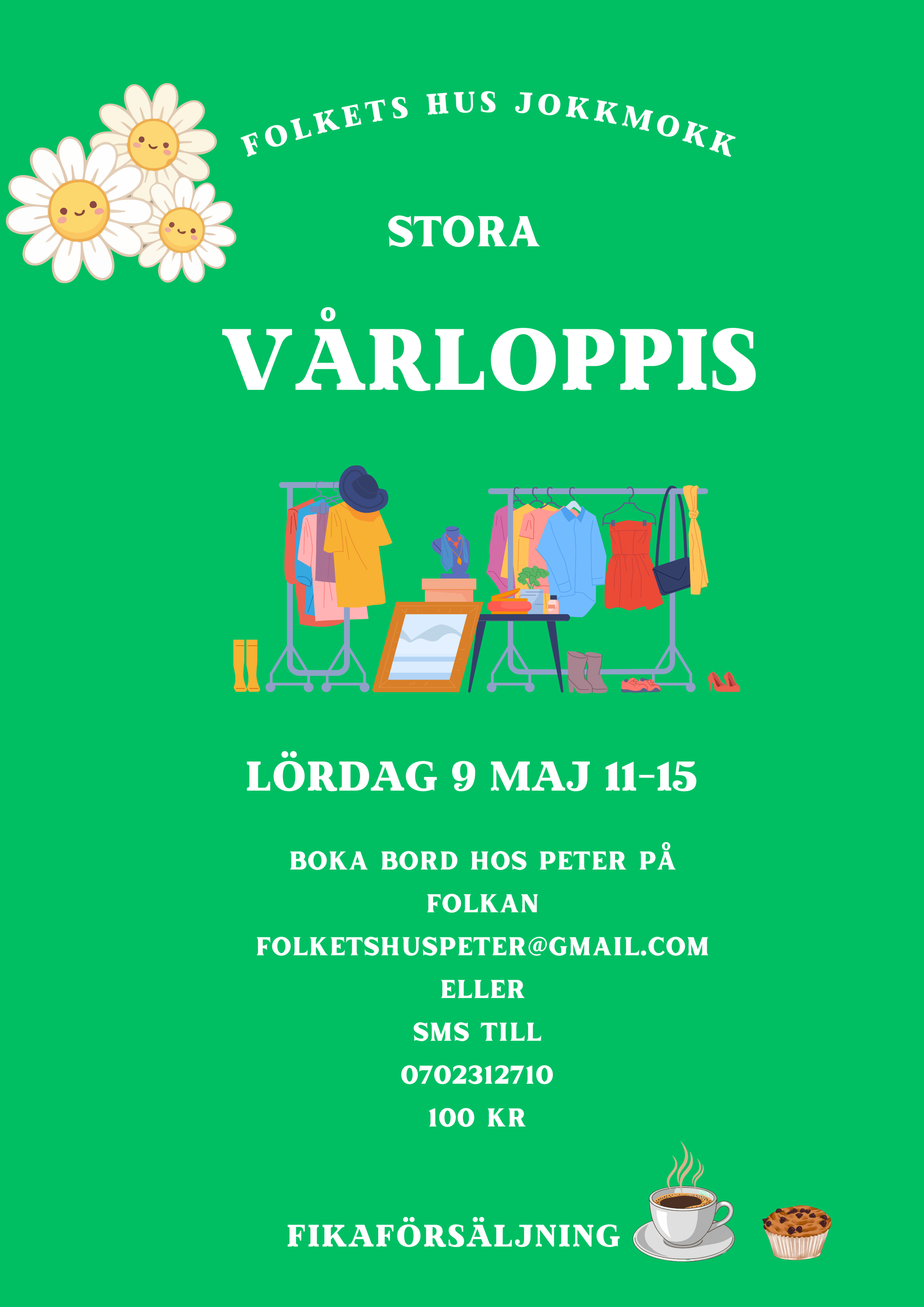 Affisch för Folkets Hus vårloppis