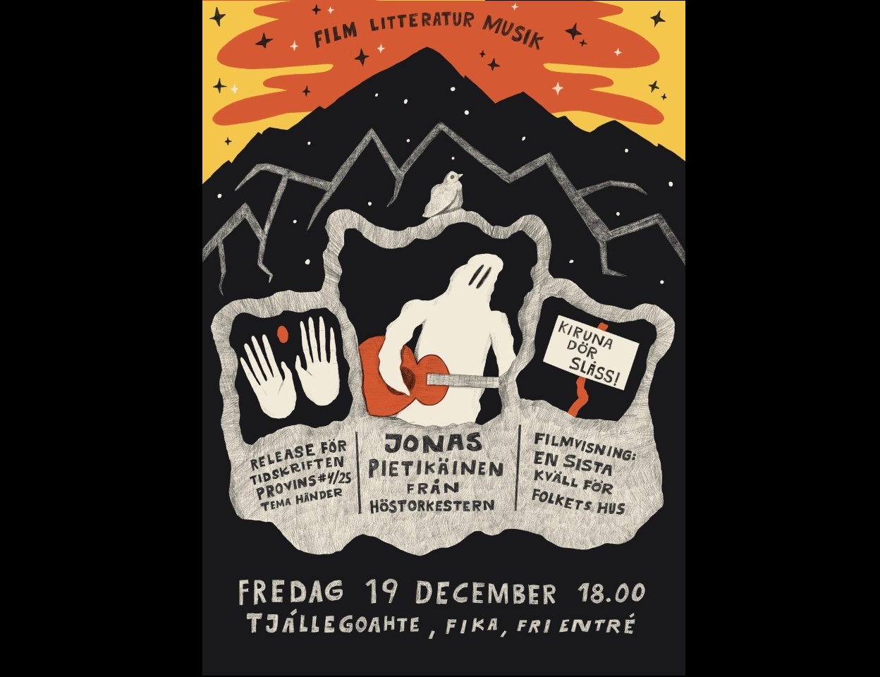 Musik - Film - Litteratur på Tjállegoahte