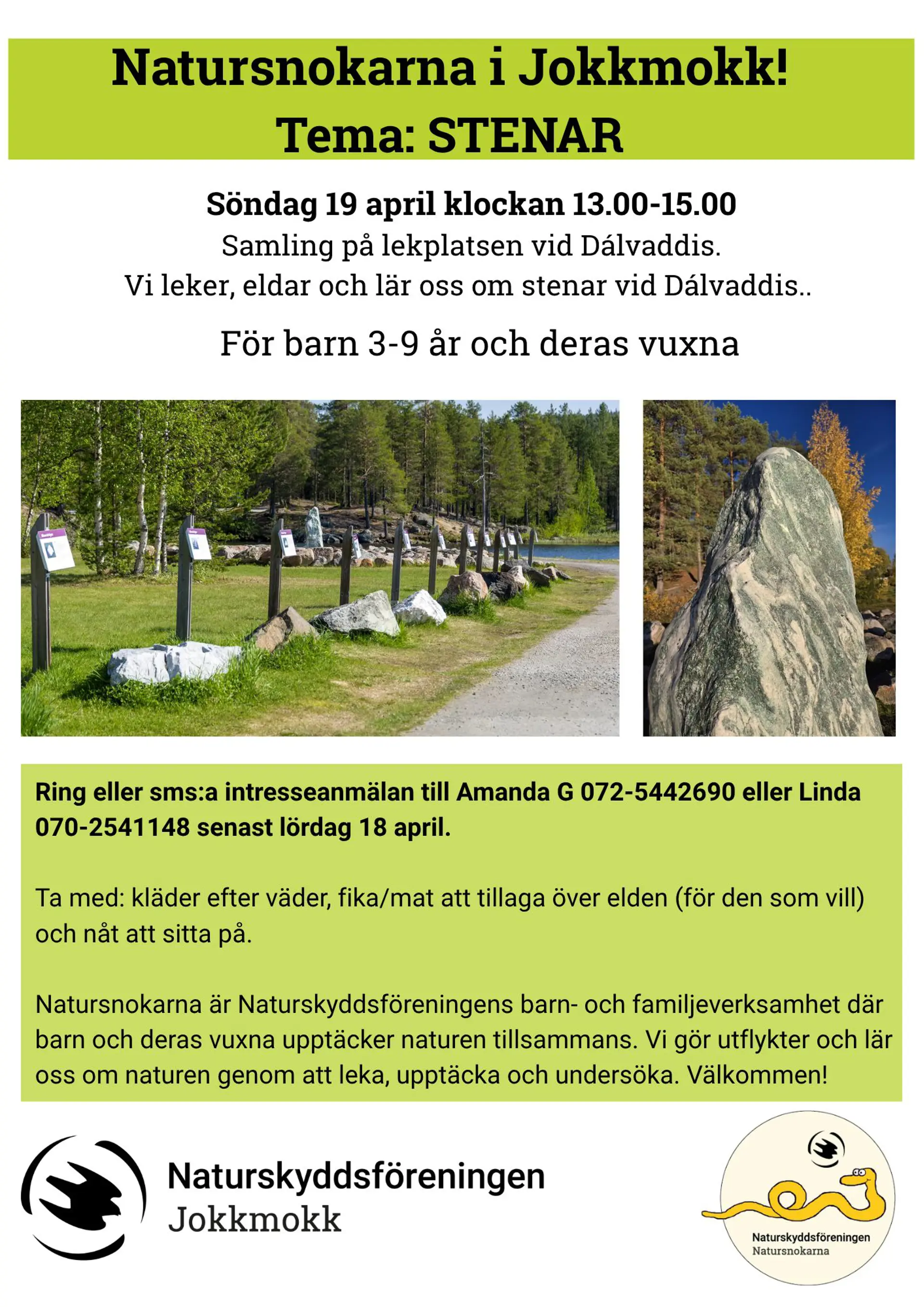 Affisch för Natursnokarna tema stenar