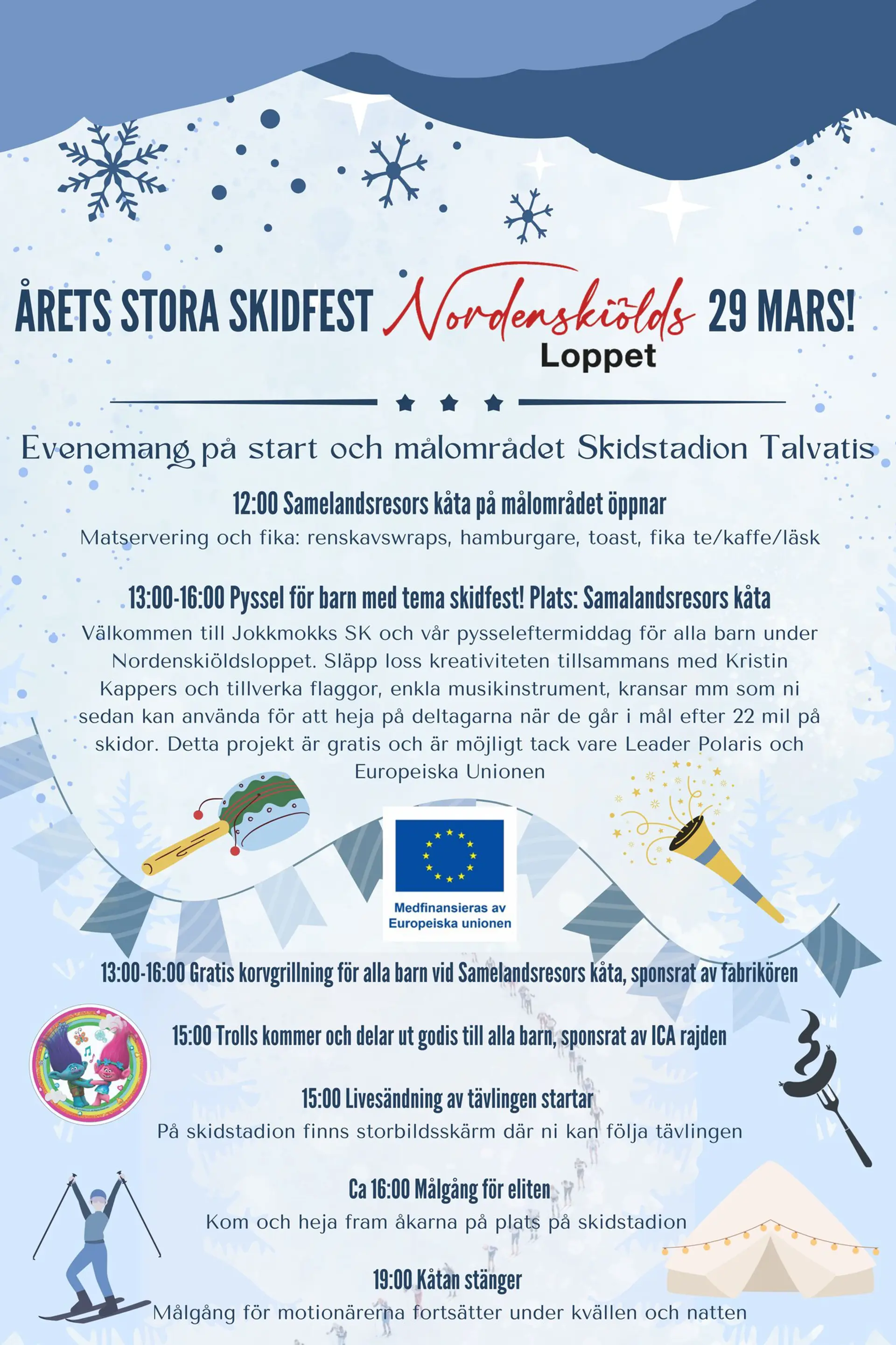 Program för Nordenskiöldsloppet 2025