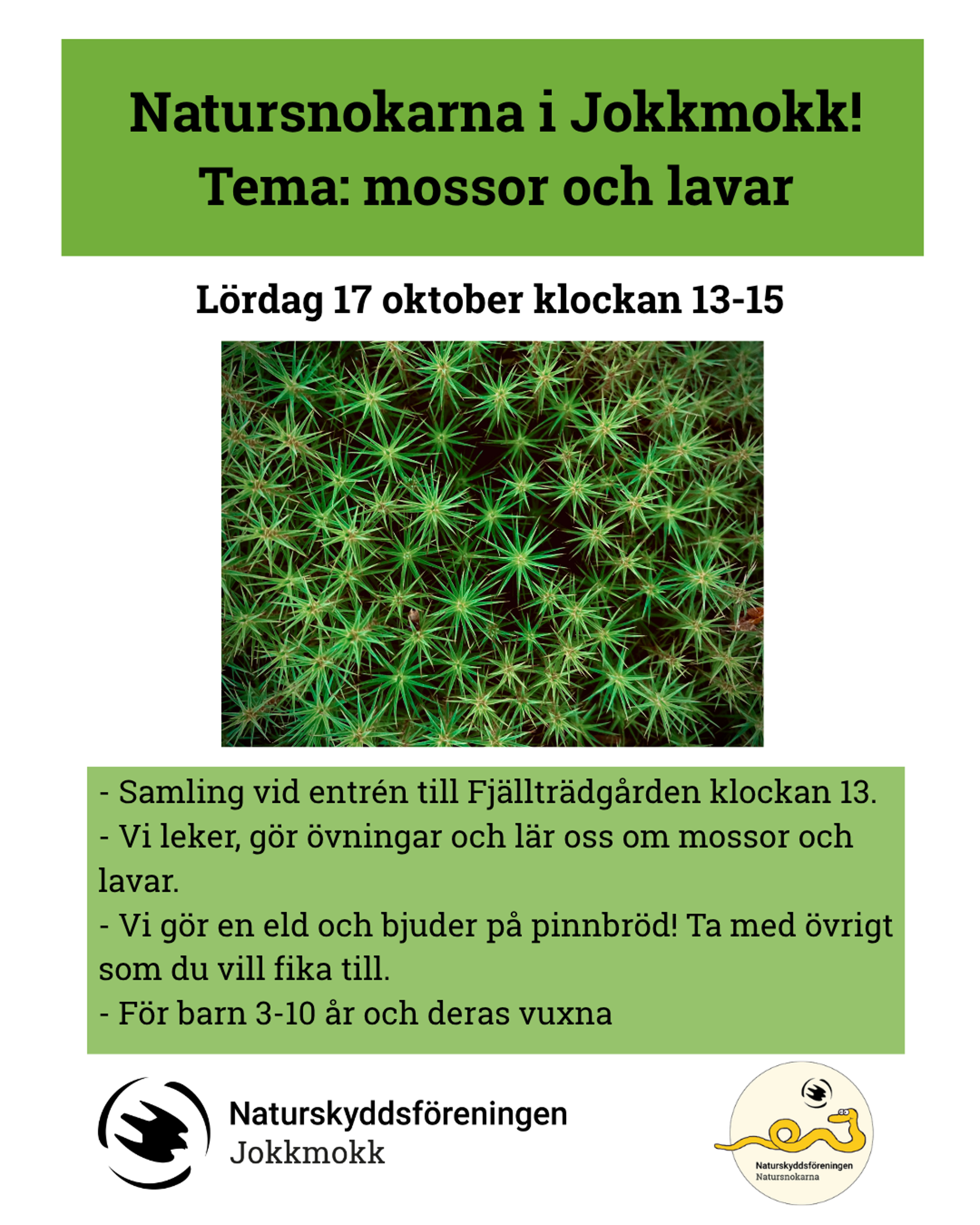 Affisch för Natursnokarna den 17 oktober 2026