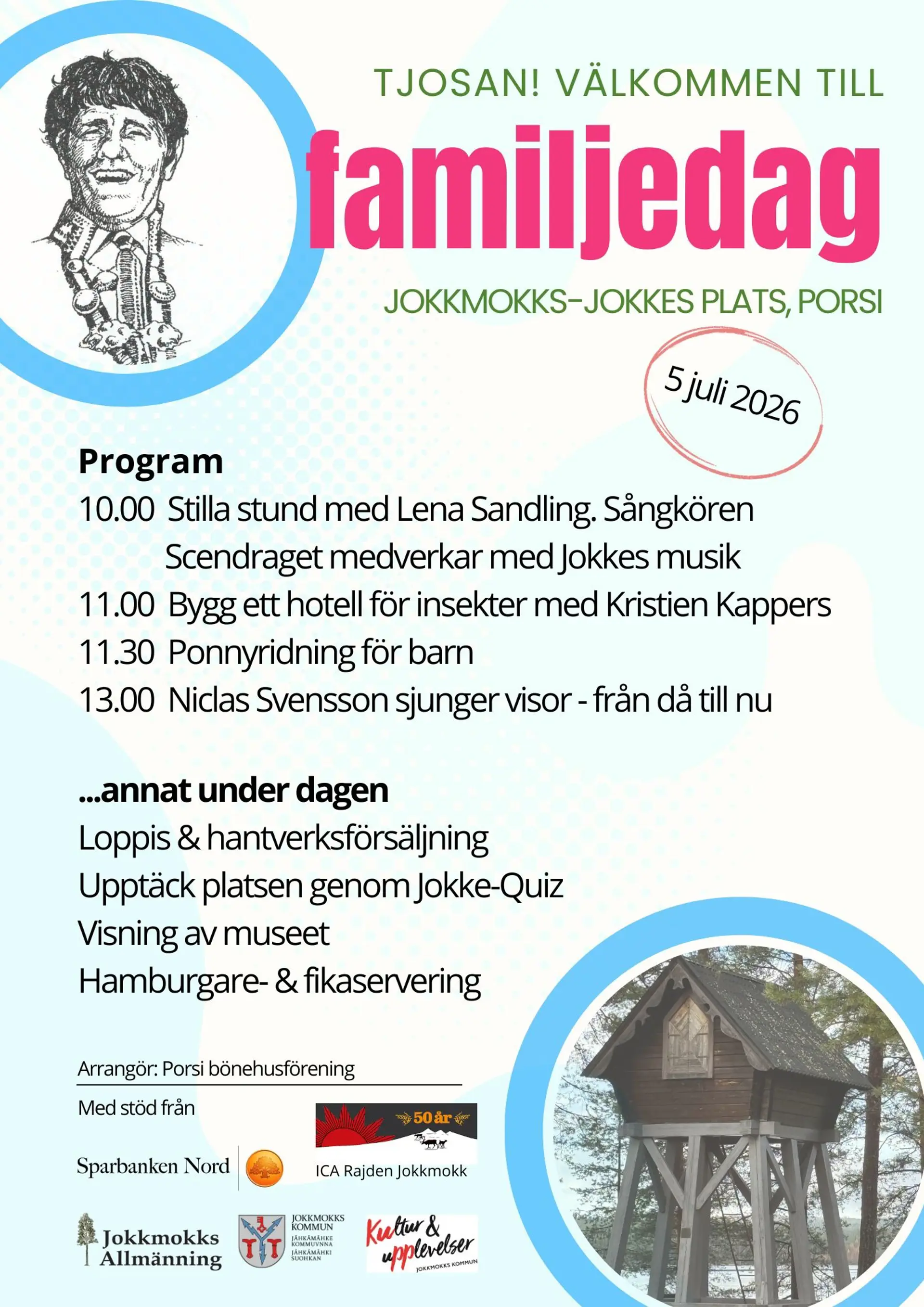 Affisch för Familjedagen i Porsi 2026