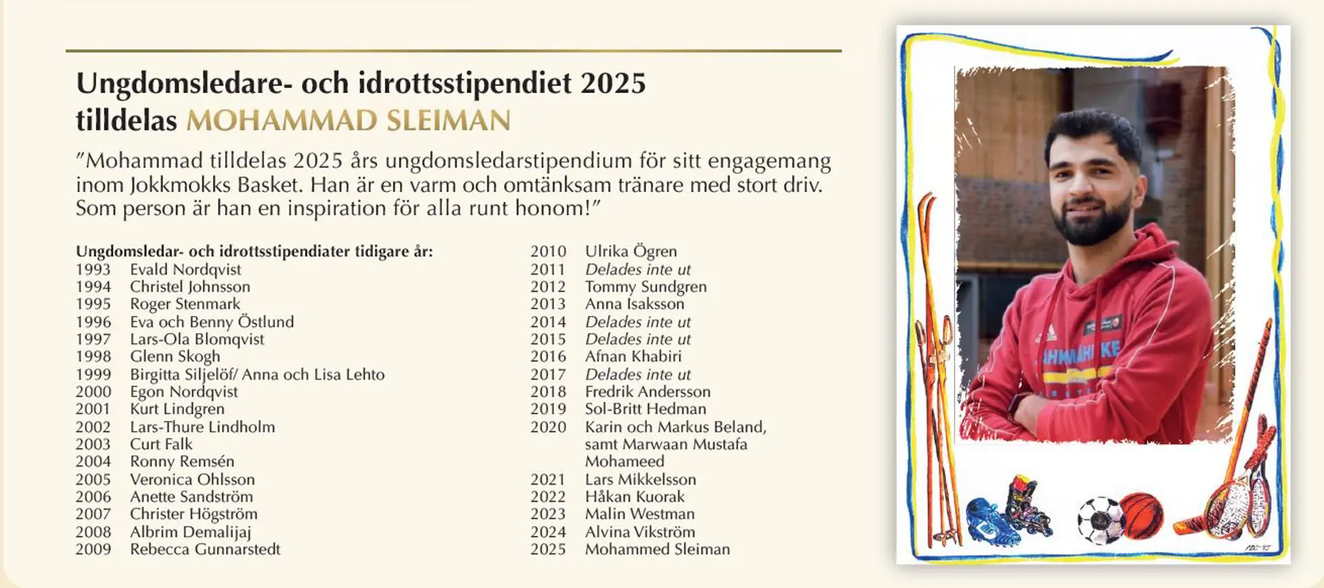 Annons JokkmokksScenen om 2025 års stipendiater, del 2